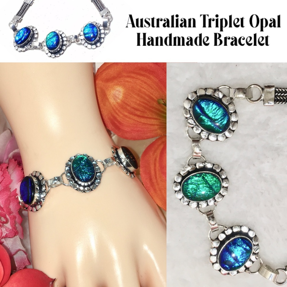 Absolutely Stunning Fire Opal Handmade Bracelet